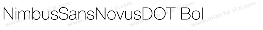 NimbusSansNovusDOT Bol字体转换
